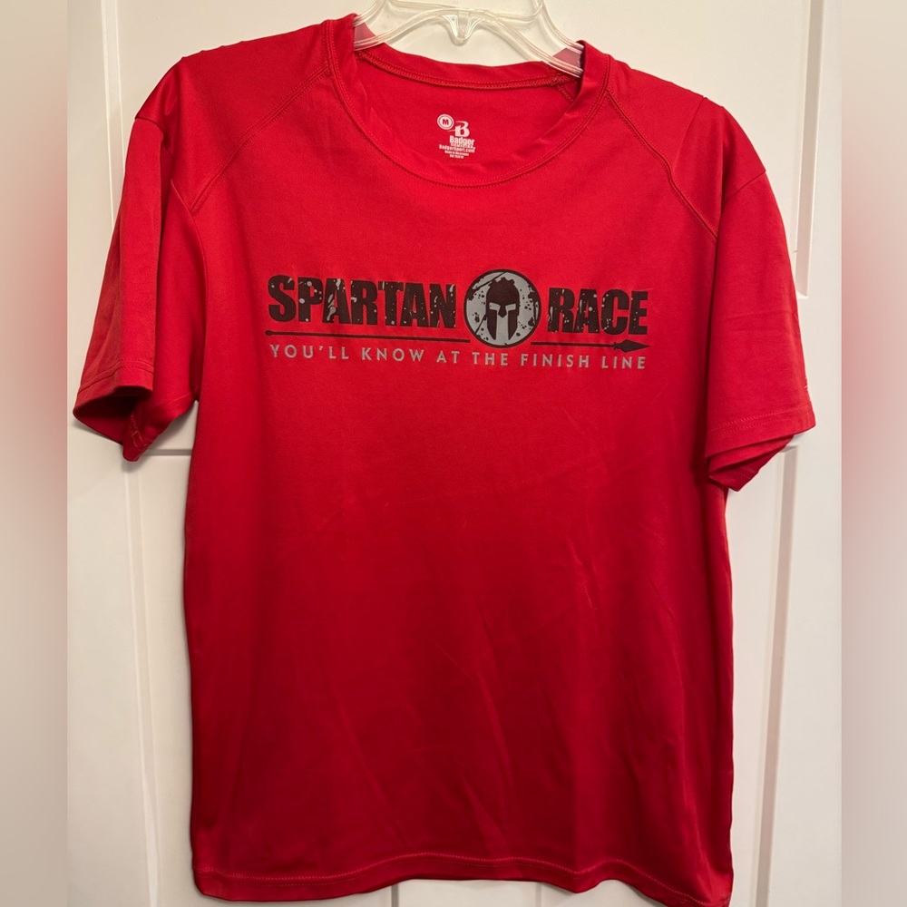 Spartan Race Red Graphic T-Shirt Size Medium
